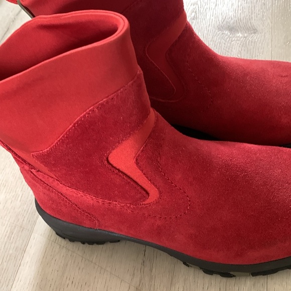 LL‎ Bean thinsulate red suede leather boots size 8 1/2 M winter women’s outdoor - Picture 6 of 10